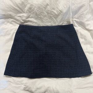 Abercrombie & Fitch Navy Blue Tweed Mini Skirt
